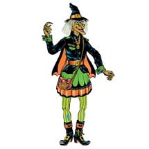 Vintage Witch Jointed Cutout